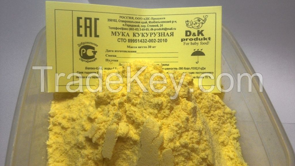 Russian made Maize (Corn) flour for further producing of infant's food