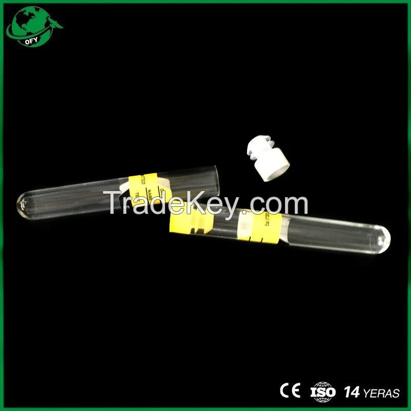 16*100 12ml Lab Plastic Round Bottom Or Conical Bottom Test Tube