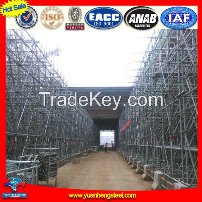 Q345 Q235 Galvanized Steel Multidirectional Rosette Layher Ringlock Scaffolding