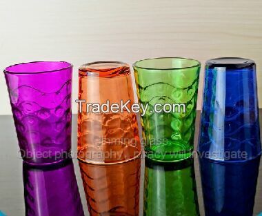 wholesale color glass tumbler/drinking glass cup