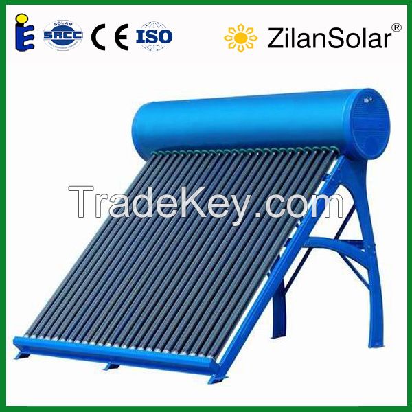 Compact nonpressure solar water heater