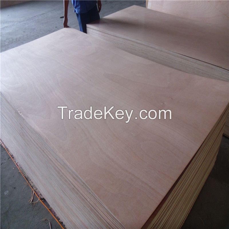 Supply 6mm furniture grade okoume plywood