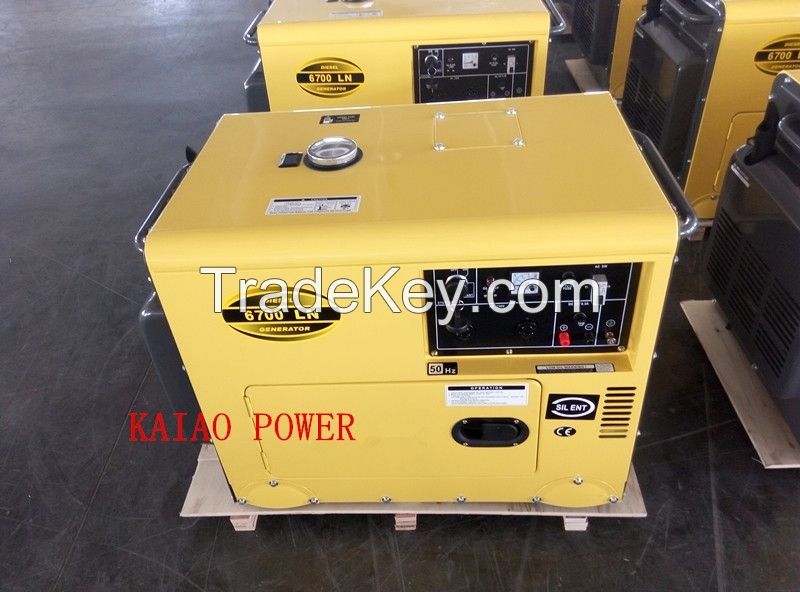 KDE6500T /AC Single Phase 50HZ/4.2KW silent diesel generator for home and shop use 