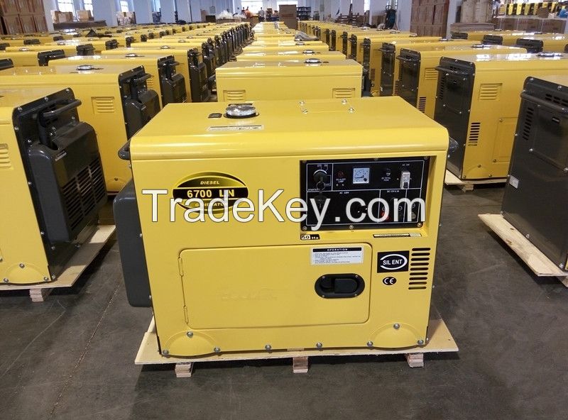 KDE6500T /AC Single Phase 50HZ/4.2KW silent diesel generator for home and shop use 