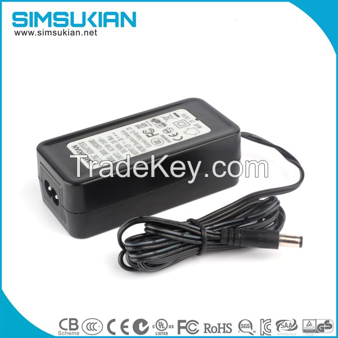 high quality 12v 4a ac dc desktop power adapter for laptop , printer , digital IP camera power supply