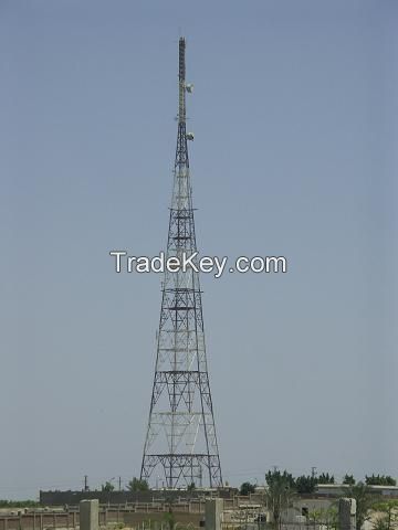 hybrid microwave telecom steel tower