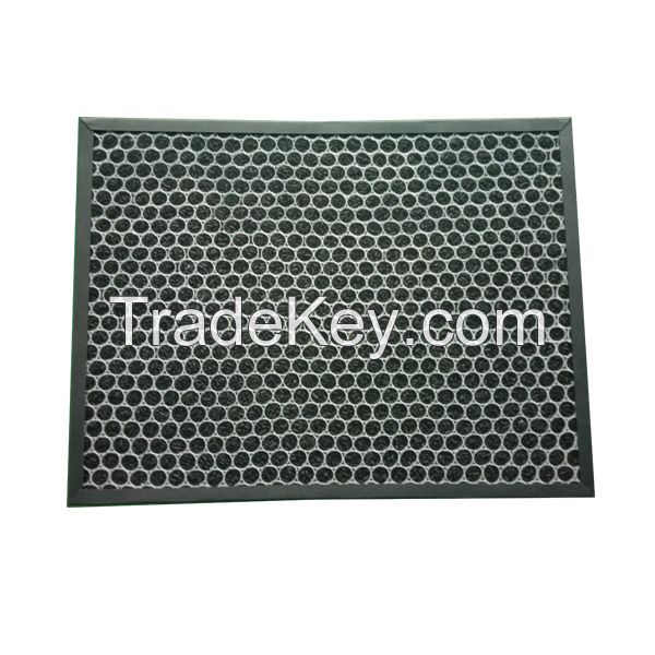 Odor removal activated carbon filter with paper frame