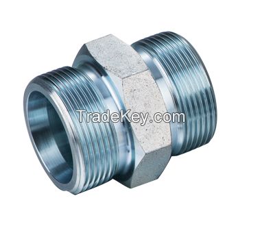 Hydraulic fittings straight male metric 24 degree bite type Carbon steel/ stainless steel