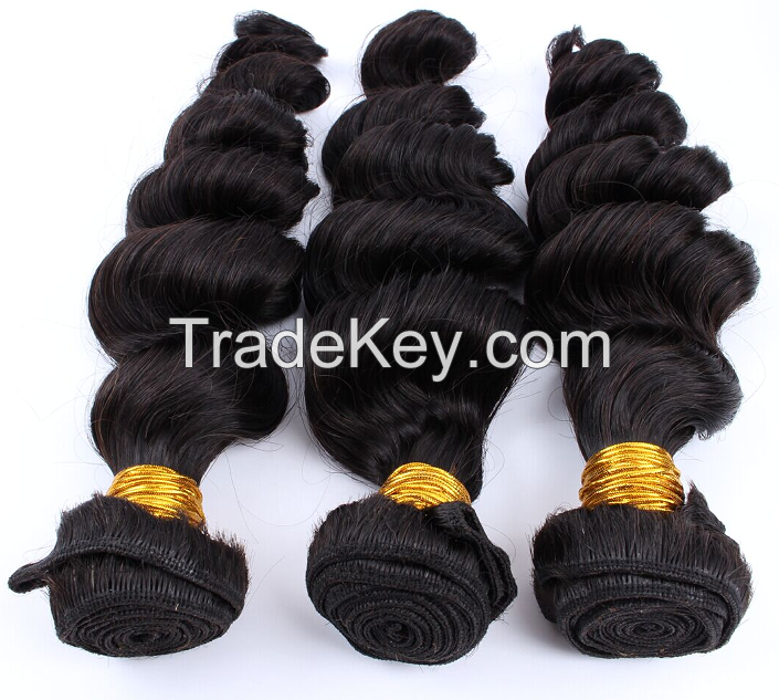 100% Unprocessed Virgin hair Malaysian Loose Wave Hair Weave