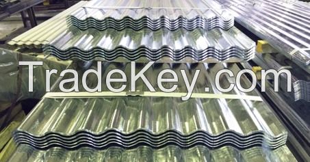 Galvanized prepainted profiled Metal Roof Sheet / Waved style steel sheeting 