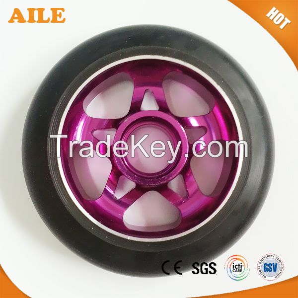 High Rebound Aluminium Core PU Wheels For Pro Stunt Scooter