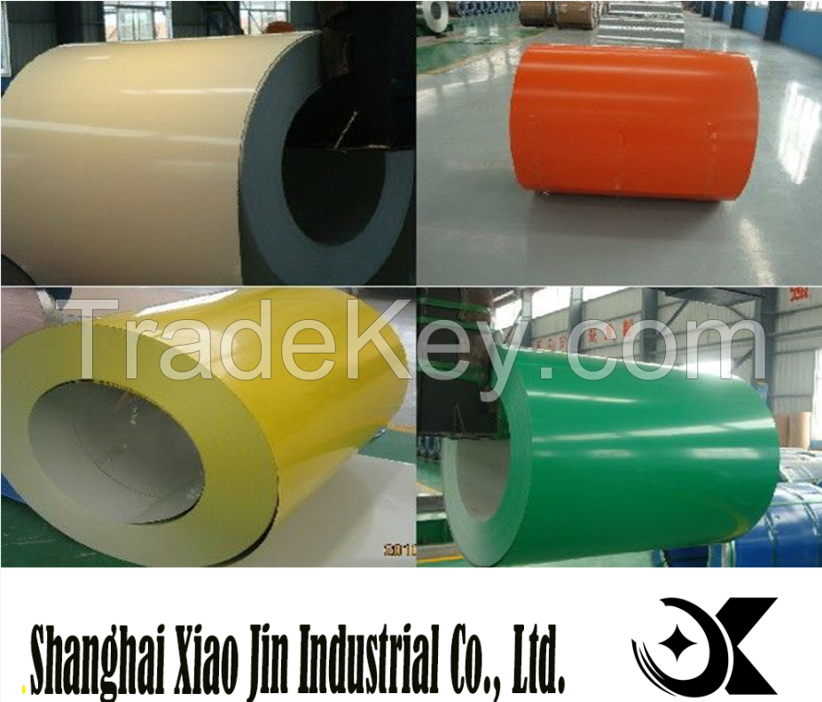 prepainted galvanized steel coil from Chinese manufacturer Shanghai Xiaojin 
