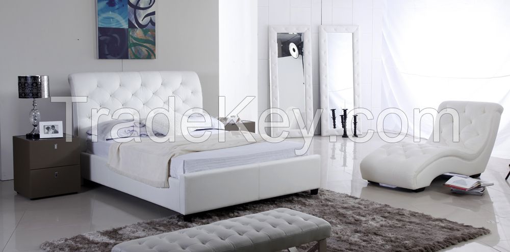 SB-5502 soft funiture PVC leather bed