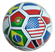 Soccer Ball/Promotion Ball, Flag Printing, PVC Cover, 32 Panel, Machine-Stithing (B01330)