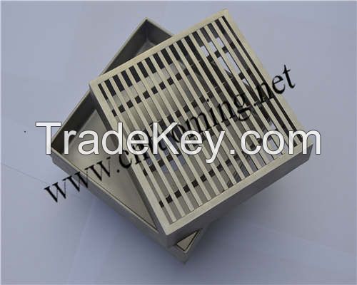 Long stainless steel floor drain