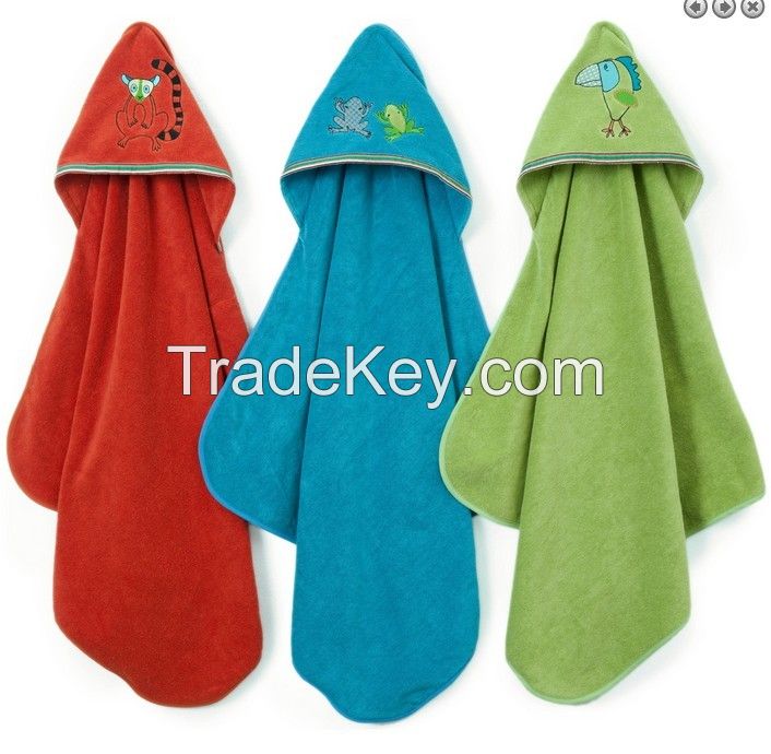 100 percent cotton baby hooded towels