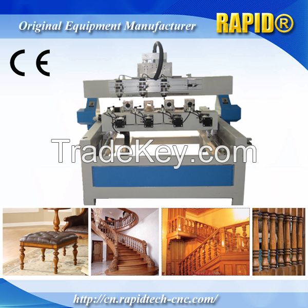China 1515 Multi-Spindle Wood Stair Railing Making CNC Router Machine