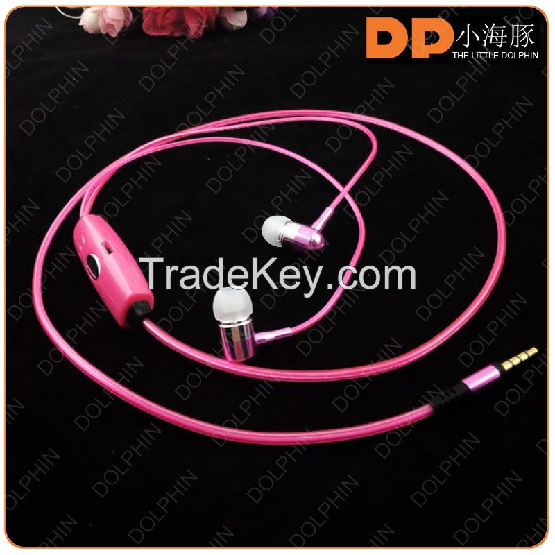 Latest design EL glowing headphones led light earphones for smart phone