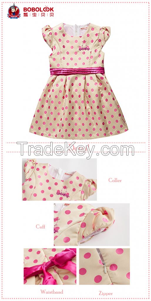 Cute Girls Latest Dress Designs With Bow Waist Tie Factory High Qualit