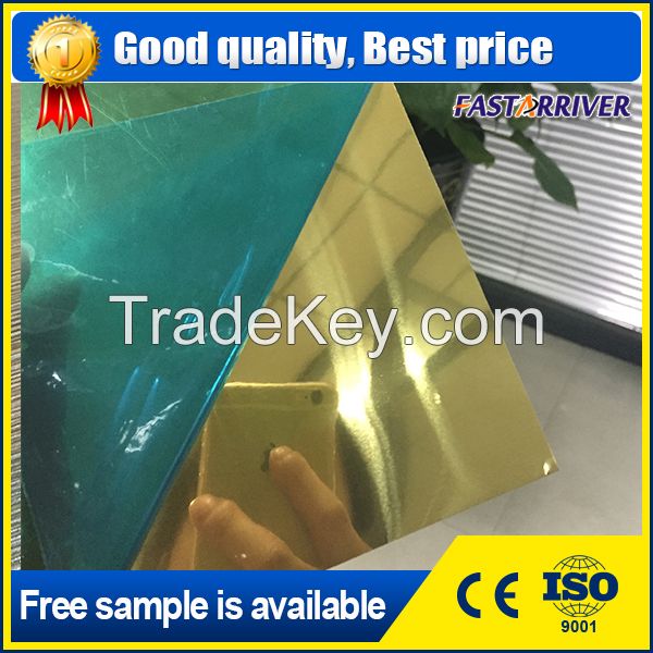 China anodized high reflective coated gold mirror aluminium coil