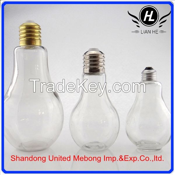 Wholesale 100ml 200ml bulb shape glass bottle for beverage drinking