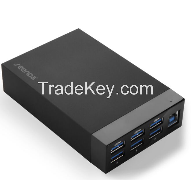 Seenda USB 3.0 Ethernet USB Hub+25W 3 Charging Ports