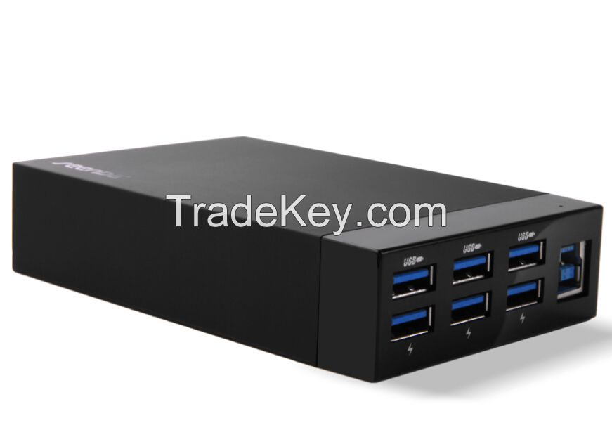 Seenda USB 3.0 Ethernet USB Hub+25W 3 Charging Ports