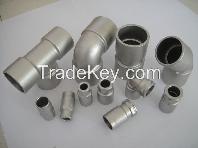 pipe fittings, precision casting, steel casting, OEM parts.