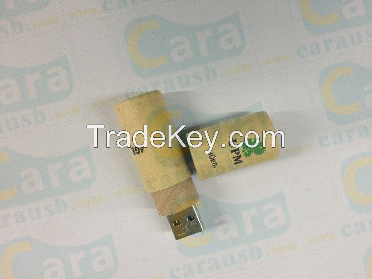 carausb paper cylinder usb flash promotional gifts cartoon company