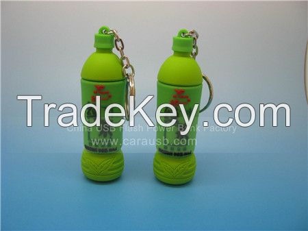 uni-president green tea bottle usb flash drive 8GB green bottles pvc memory sticks