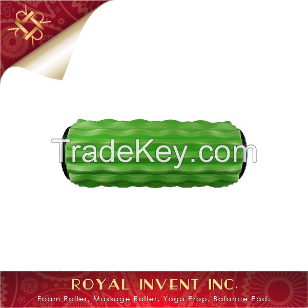 Green Massage Ribbed Foam Roller