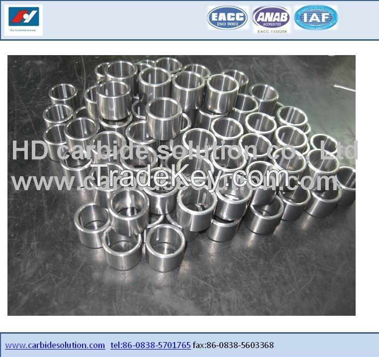 Tungsten carbide bearing bush and sleeve