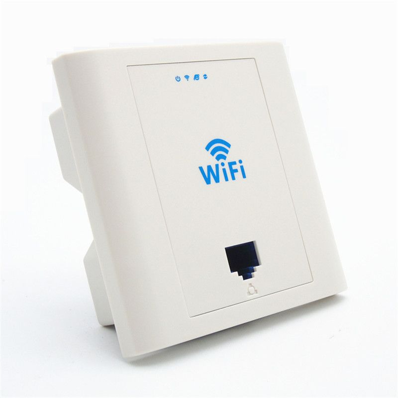 48VPW303 White 300Mbps In Wall Hotel AP Access Point POE Output 48V Standard for Hotel, Home, Office