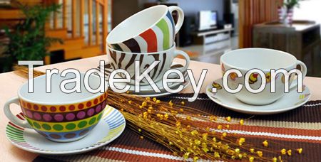 Custom Ceramic coffee Cup and saucer Manufacture
