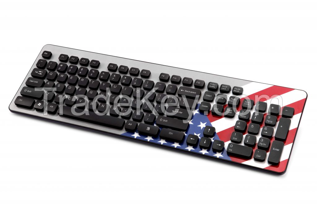 Waterproof keyboard, with flag design