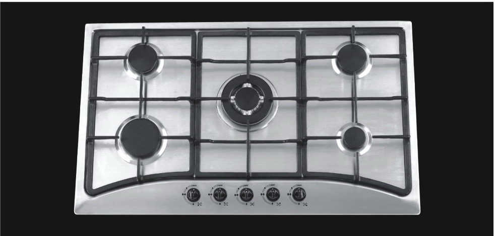 a gas stove sample with 5 burners