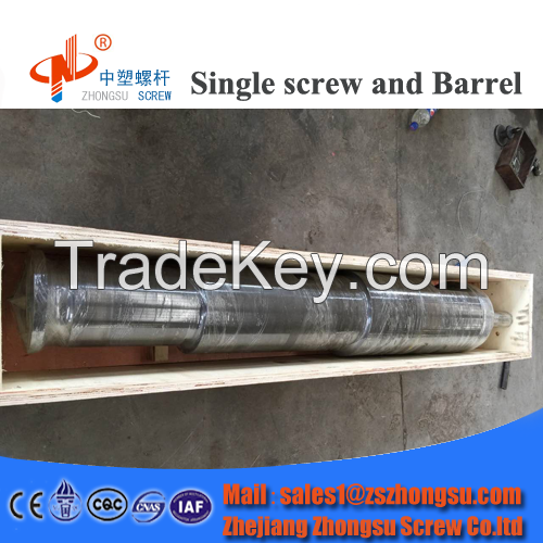 Plastic extrusion machinery conical twin screw barrel for WPC PVC