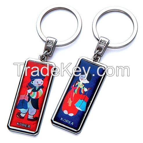 Lacquerware Key Ring with Korean Kids Design , Korean Traditional Lacquerware handicraft Souvenir Gift