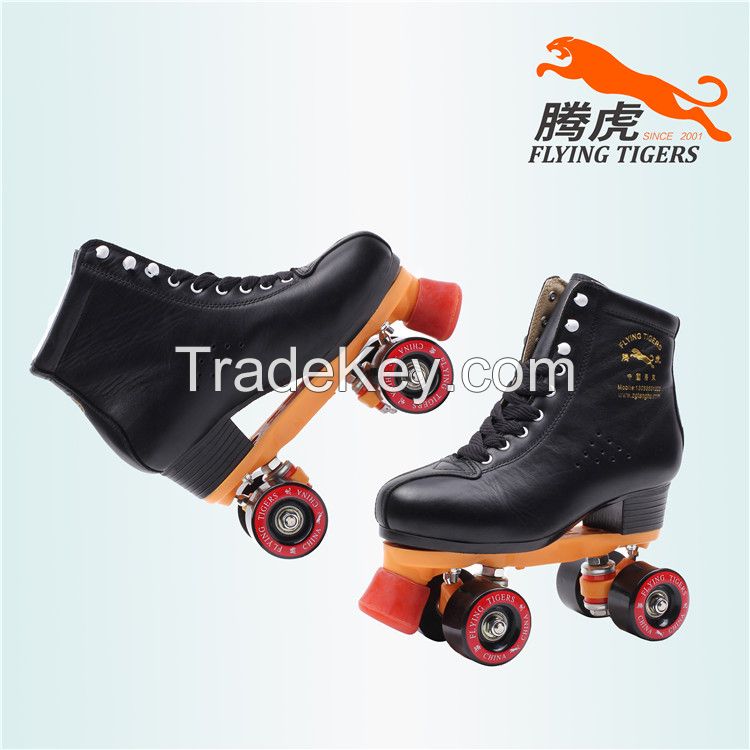 Flying Tigers Quad Roller Skates FT520 Black Classic For Outdoor Skating That Is Comfortable- stylish- and Durable