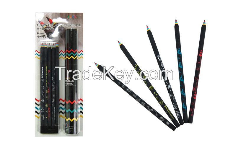 Ecoi - Aurora Black Paper Pencil Tube Set (5PCS)