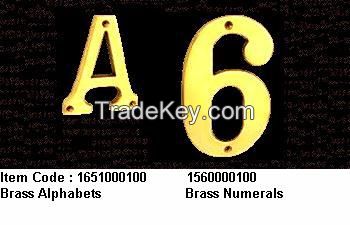 Brass Alphabets & Numerals