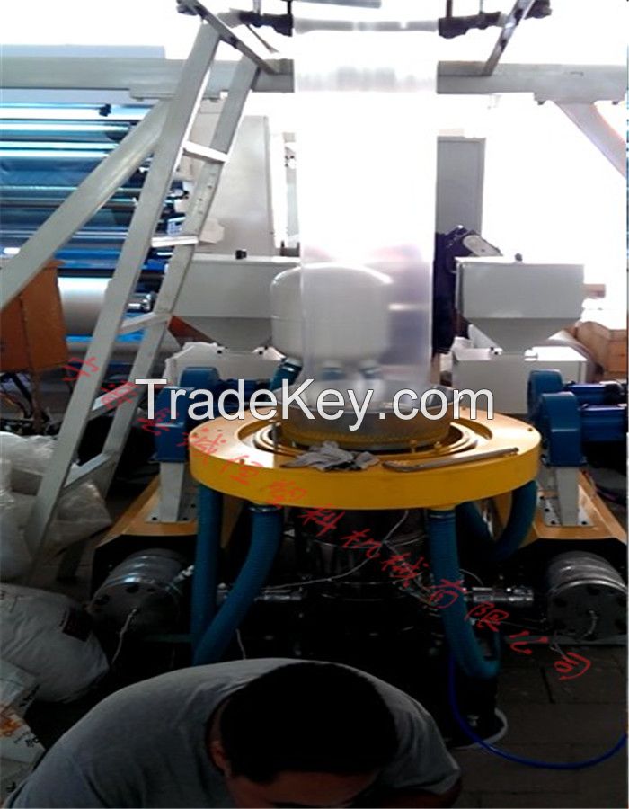 Three Layers Co-Extrusion Plastic Film Blowing Machine