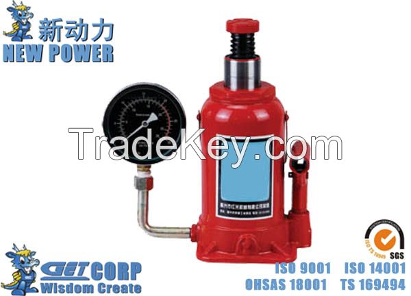 10T-20T Vertical Hydraulic Jack MH Pressure Gauge Jack Oil Pressure Ja