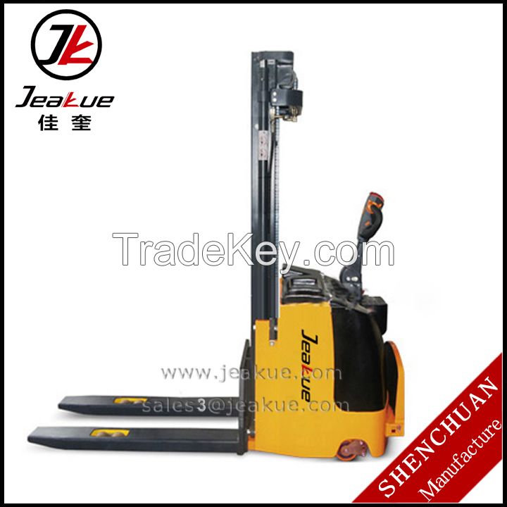 2015 The Most Popular 1.5T full electric stacker with 4.5m to 5.8m lift height