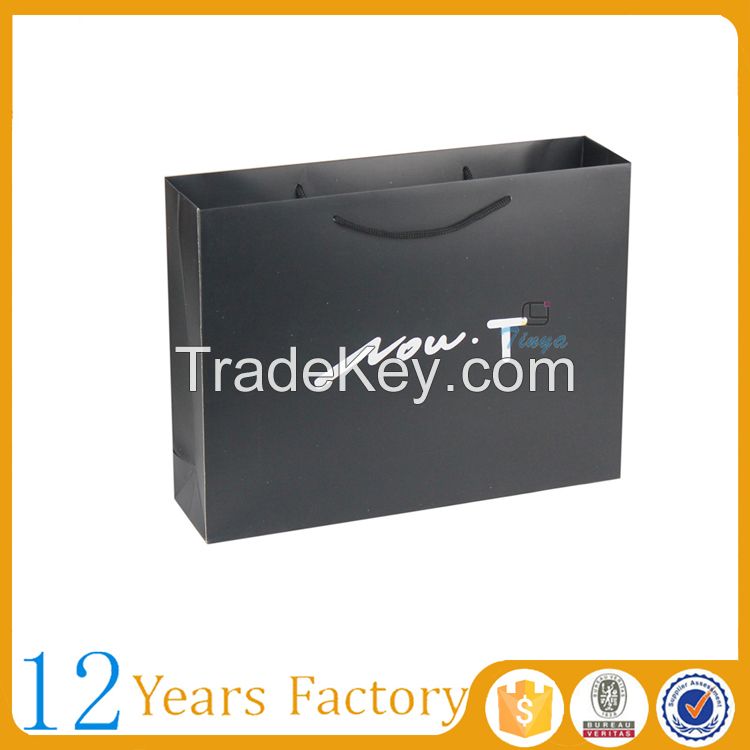 Tinya china with logo print black giant paper bag