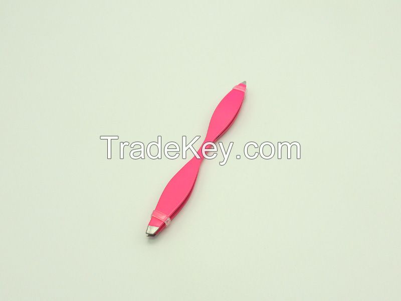 Double-end Slant and Pointed Eyebrow Tweezers