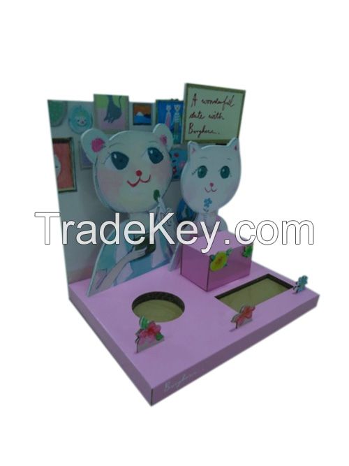 Corrugated Cardboard Tabletop Display, Shipper Display Box for Shampoo and Conditioner