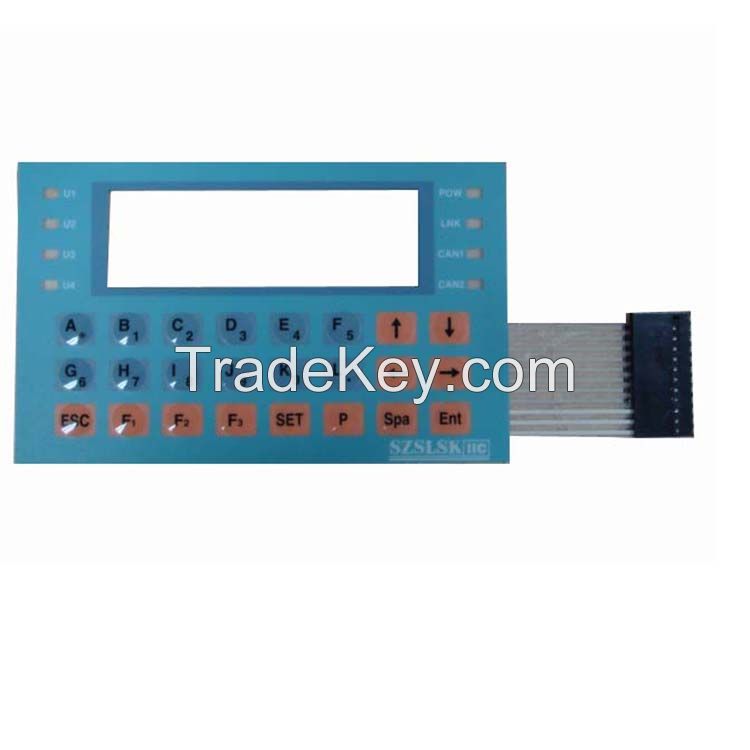 Waterproof LED membrane switch with LCD window