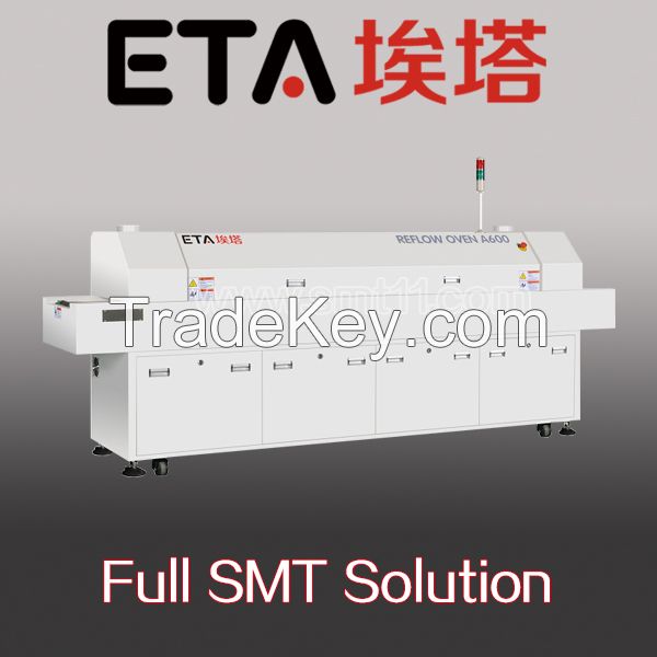 SMT reflow oven for pcb reflow welding with 6 heater zones