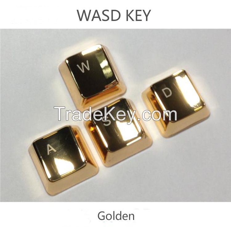 Wholesale metallic keycaps of WASD and Arrow keys sets for the keyboard of mechanical Axis 